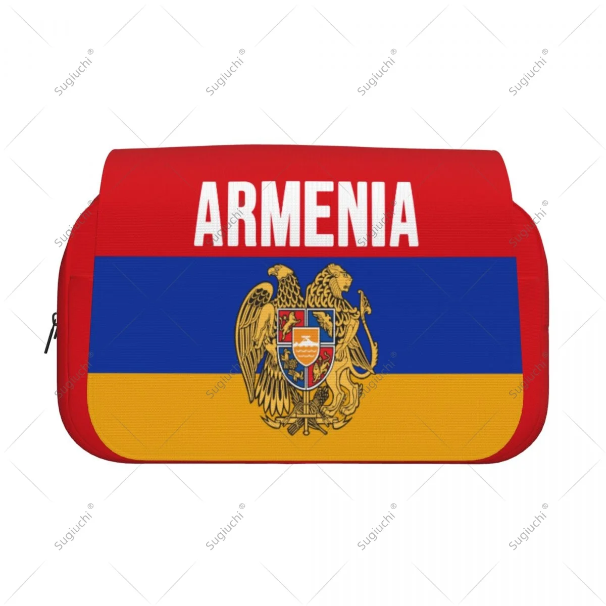 Pencil Case Scissors Bags 3D Armenia Flag Double-layer Oxford Cloth Stationery Storage Pen Box Case