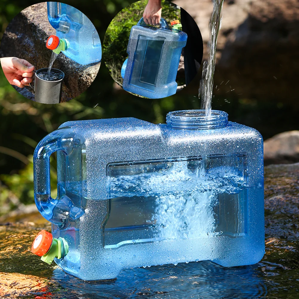 20–7,5 l Wasserbehälter mit großem Fassungsvermögen und Griff für Camping, Trinkwasser, Aufbewahrungseimer, Reise-Wasserkanister mit Wasserhahn