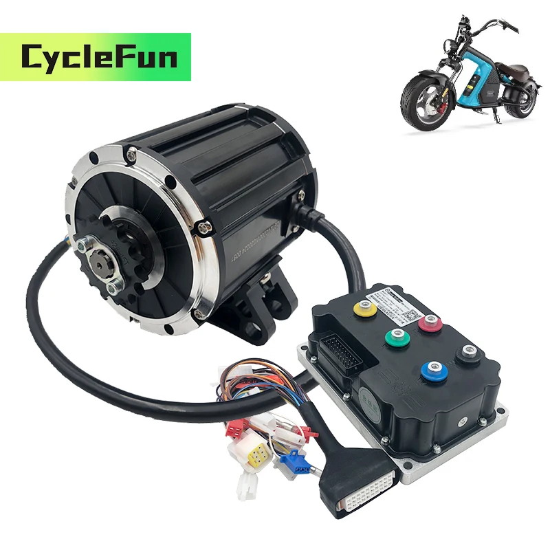 

Hall Sensor QS120 2KW 72V PMSM 4600RPM 70H Mid Drive Motor With FarDriver ND72360 Controller For Electric Scooter Motorcycles