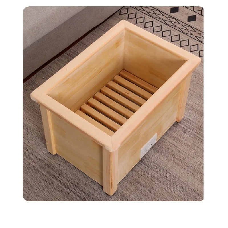 

Solid wood foot warmer home office low power energy-saving stove bucket