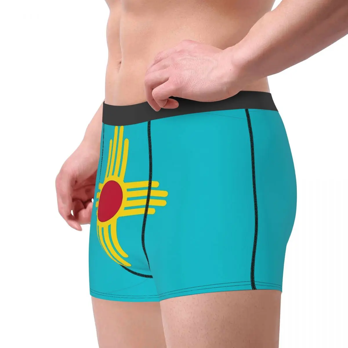 New Mexico Turquoise National Flag Underpants Homme Panties Male Underwear Print Shorts Boxer Briefs