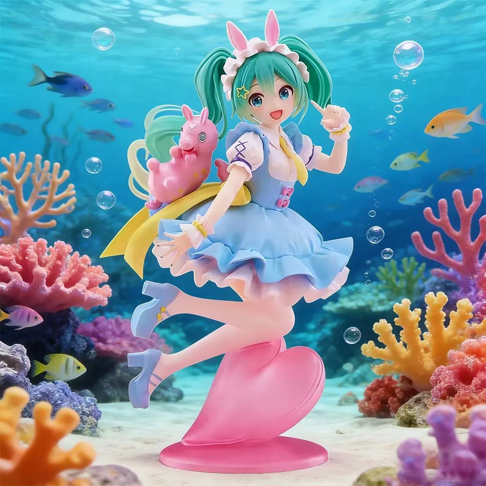 

Hot sold Original Genuine Model Hatsune Miku x Rody 17cm AMP Fairy Tale Figure Anime Figurine Collections Toys Gifts Wholesale