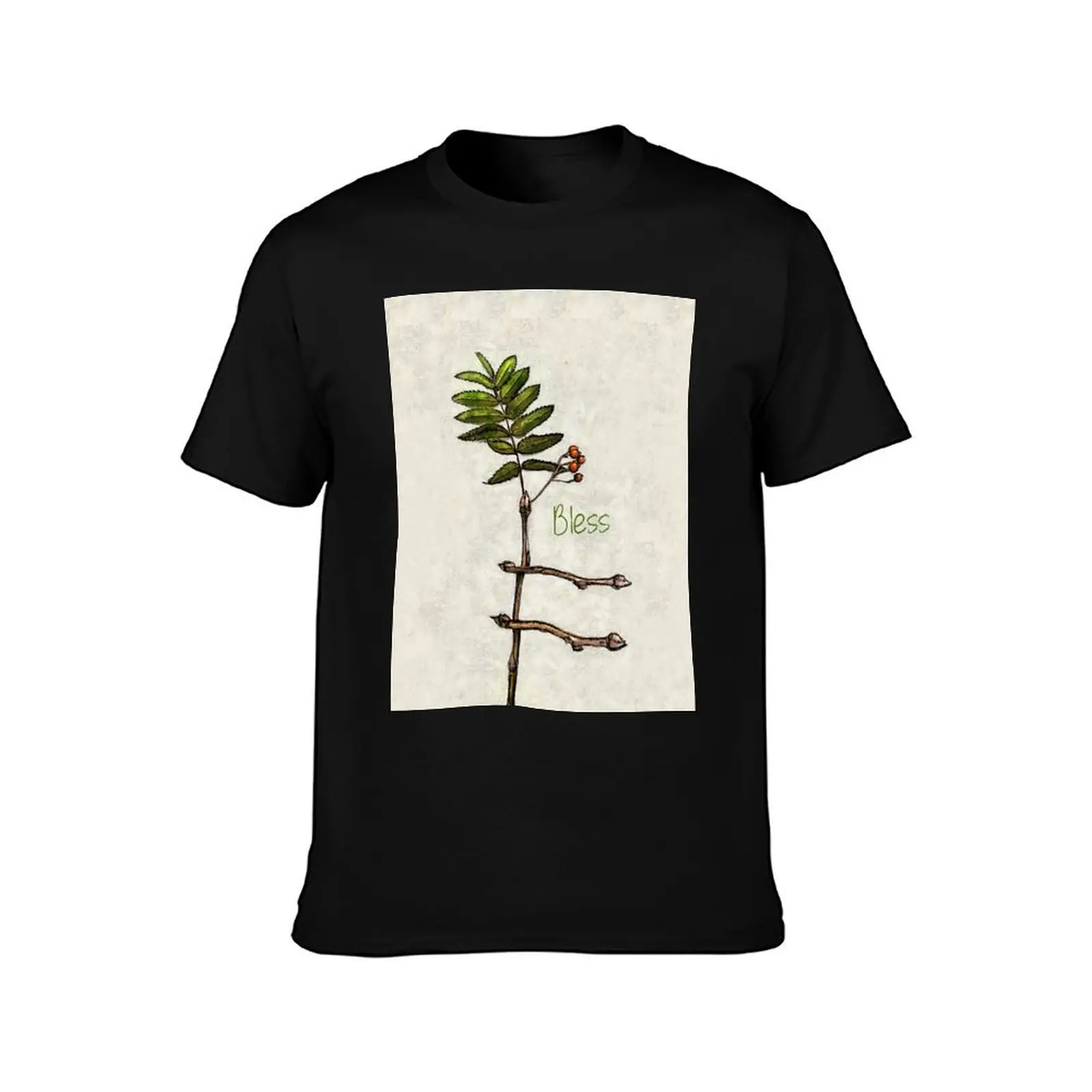 Rowan, Tree Of Blessings T-Shirt Retro Style Print Casual Top T-Shirt