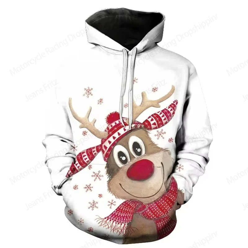 Santa Claus Sweatshirt Christmas Carnaval 3d Print Hoodie Men Women Fashion Hoodies Women Sweats Elk Coat Christmas Gift Hoodie