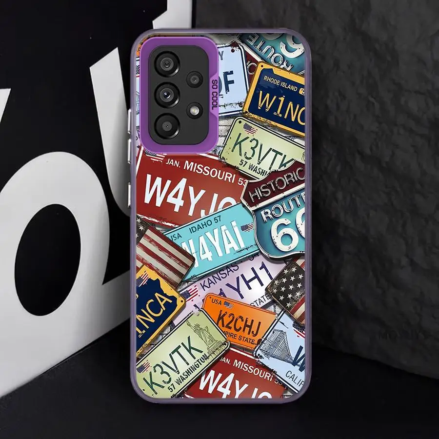 حافظة لهاتف سامسونج لهاتف جالاكسي A24 A16 A34 A13 A25 A14 A17 A23 A15 A12 A32 أرقام لوحة ترخيص مختلفة