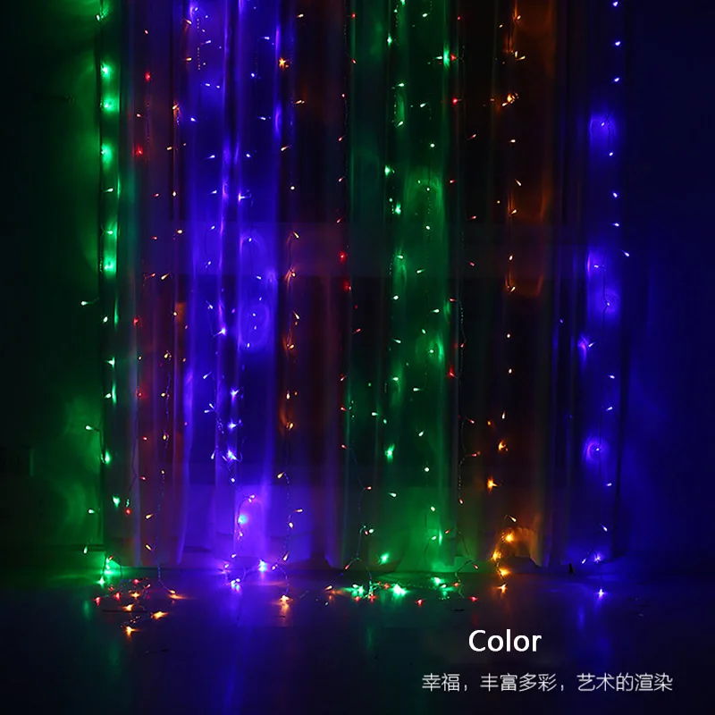 Curtain LED String Lights Christmas Light Fairy Light Garland Light String Copper Silver Wire LED Garden Lights Party Decoration