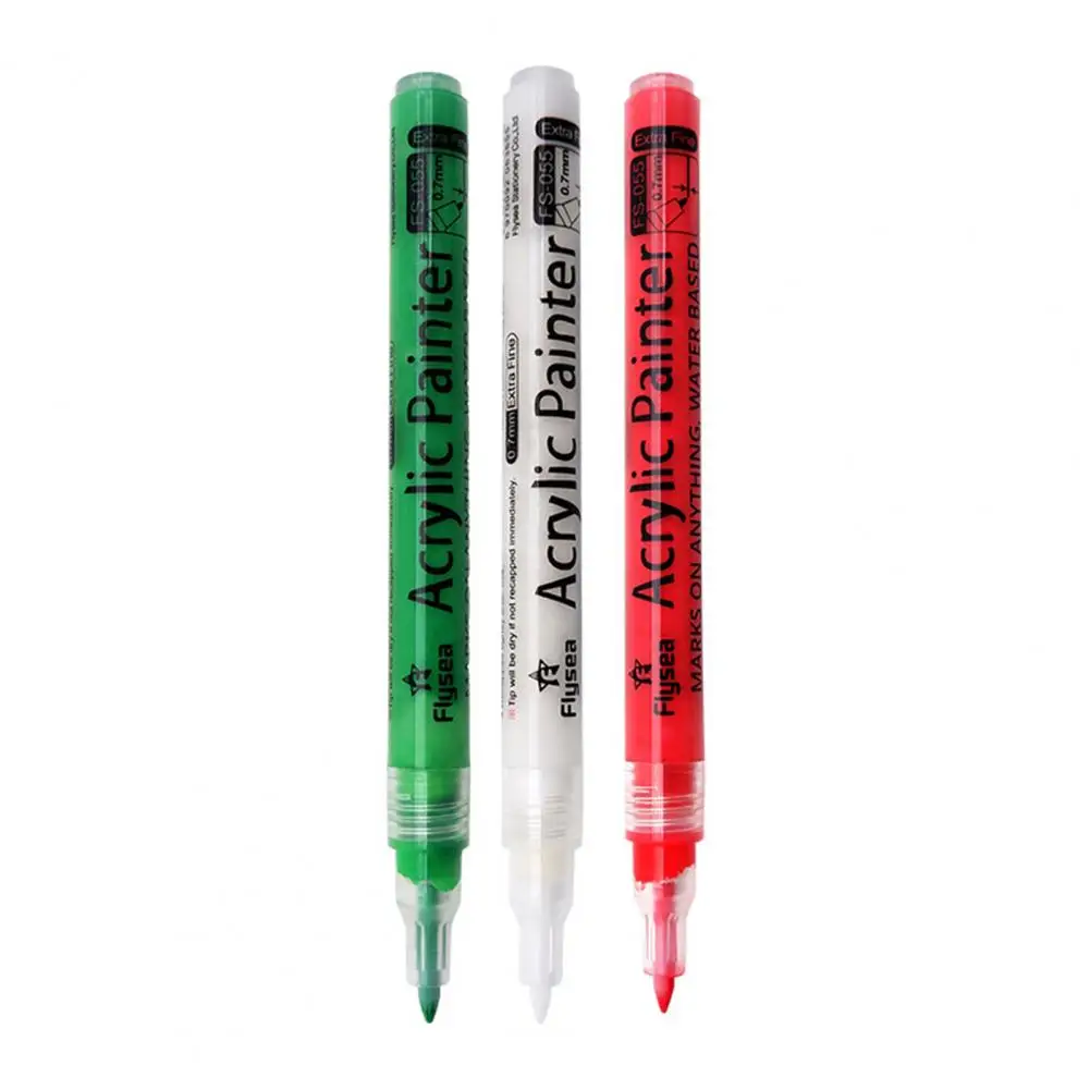 Clear Printing Acrylic Marker Color Pen Oil-based Soft Tip Marker Pen Grip Graffiti Art Paint Pen