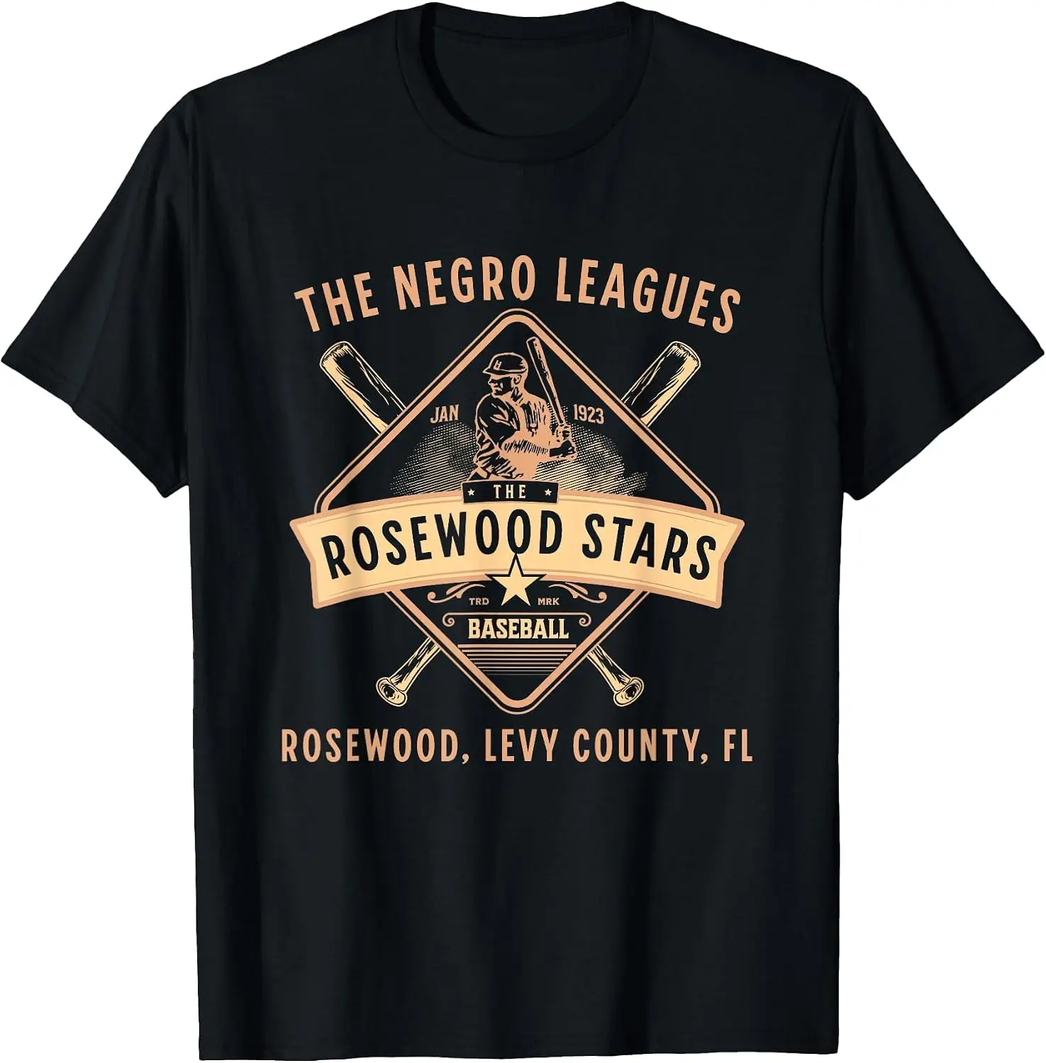 Negro League 1923 Rosewood Stars Baseball Legacy T-Shirt Fun 100% Cotton Short-Sleeve Shirt – A Gift For Halloween Or Christmas.