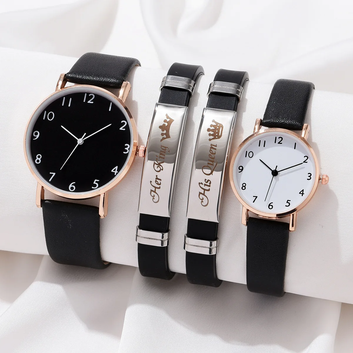 2025 New Watch Set Women Fashion Casual Leather Belt Watches Simple Ladies Round Dial Quartz Wristwatches Reloj Mujer No Box
