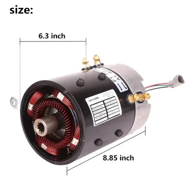 Golf Cart KDS Electric Motor DC 48V 3.7KW for Club Car DS & Precedent Models W/IQ/i2 System GE Advanced Motor ZQS48-3.7-T-GN