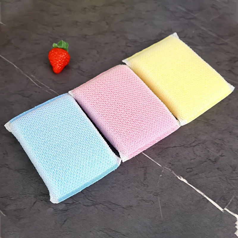 3/5, kitchen dishwashing sponge, non damaging pot brush, household cleaning sponge wiping cloth
