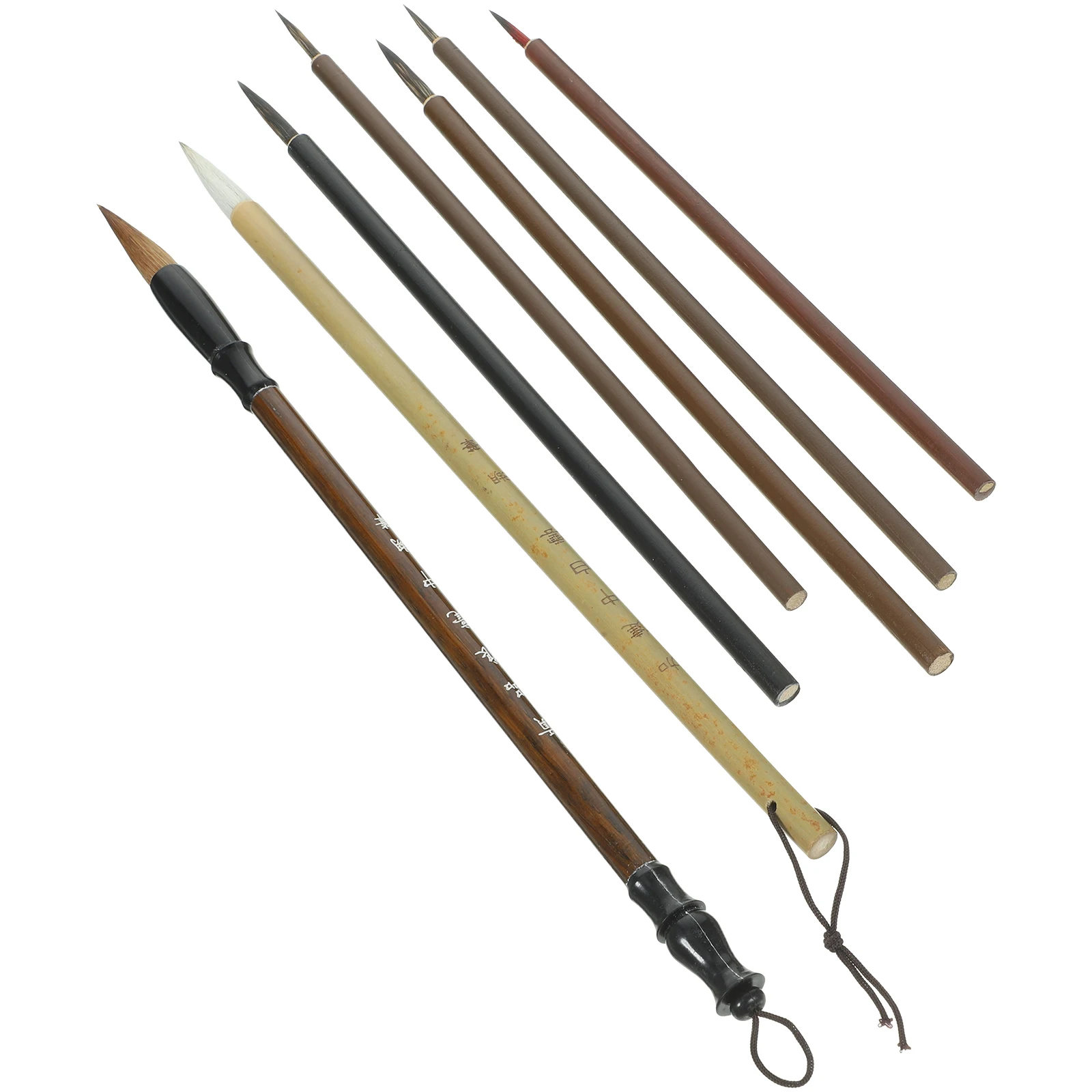 مجموعة أقلام الخط مكونة من 7 قطع للخط الصيني بشعيرات ذات طرف ناعم مثالية لتعلم ممارسة الكتابة الفنية #4