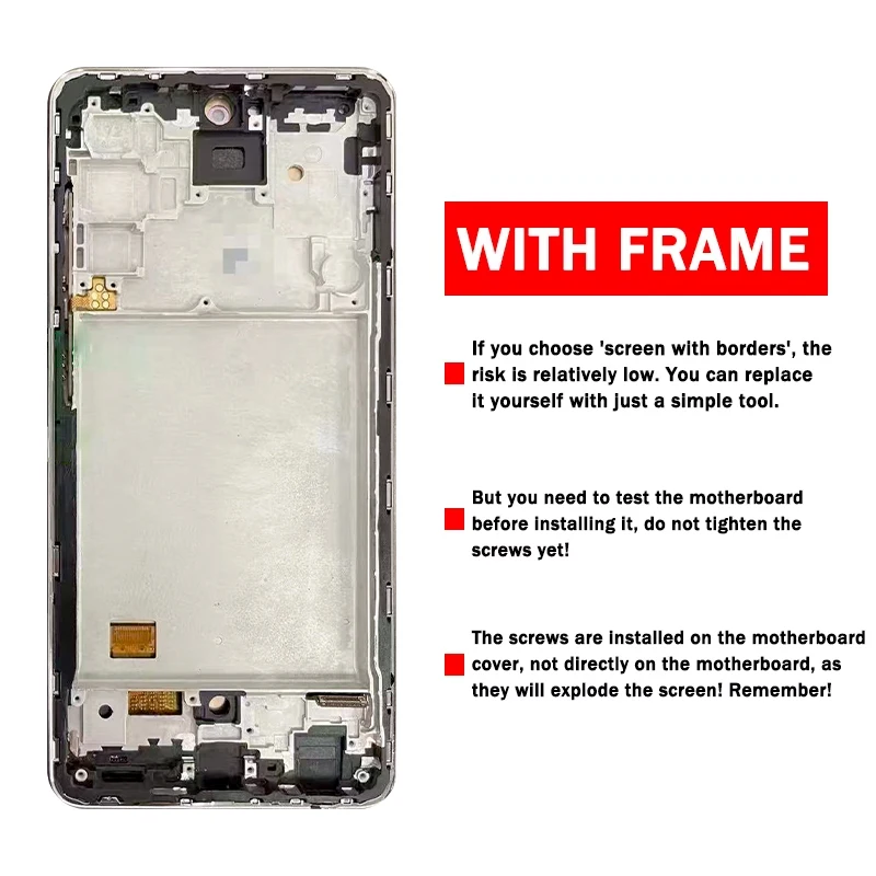 Ekran Super AMOLED A725 do Samsung A72 4G A725F ekran dotykowy z montażem Digitizer linii papilarnych — zdjęcie produktu 3