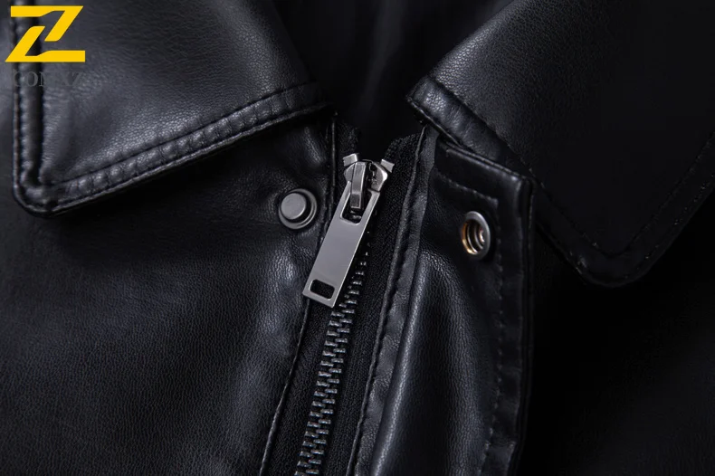 Street Retro Motorcycle Jacket Men's Urban Trendy Solid Color Windproof PU Leather Coat Autumn 2025 New Slim Faux Leather Jacket