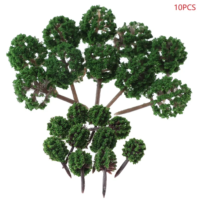 10pcs Ball-shaped Flower Model Trees Mixed Tree Model Landscape Trees Train Layout Garden Scenery Miniature 
