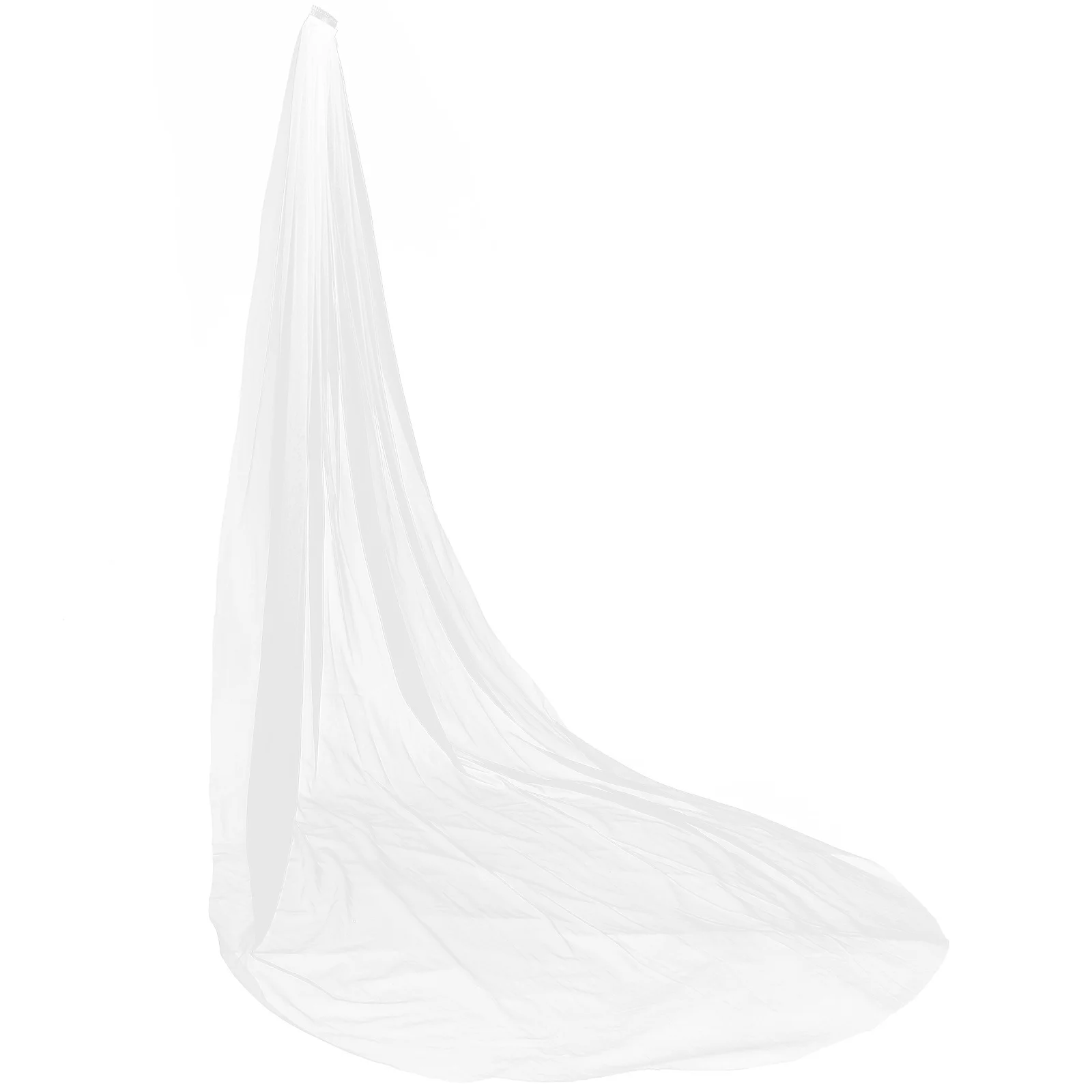 طرحة زفاف طويلة طول كاتدرائية للعروس مشط أنيق متضمن حجاب الزفاف أزياء العرائس