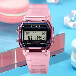 SYNOKE Student Digital Watch Unisex Sport Watch Multifunction Sports Waterproof Luminous LED Classic Watch For Men And Lady