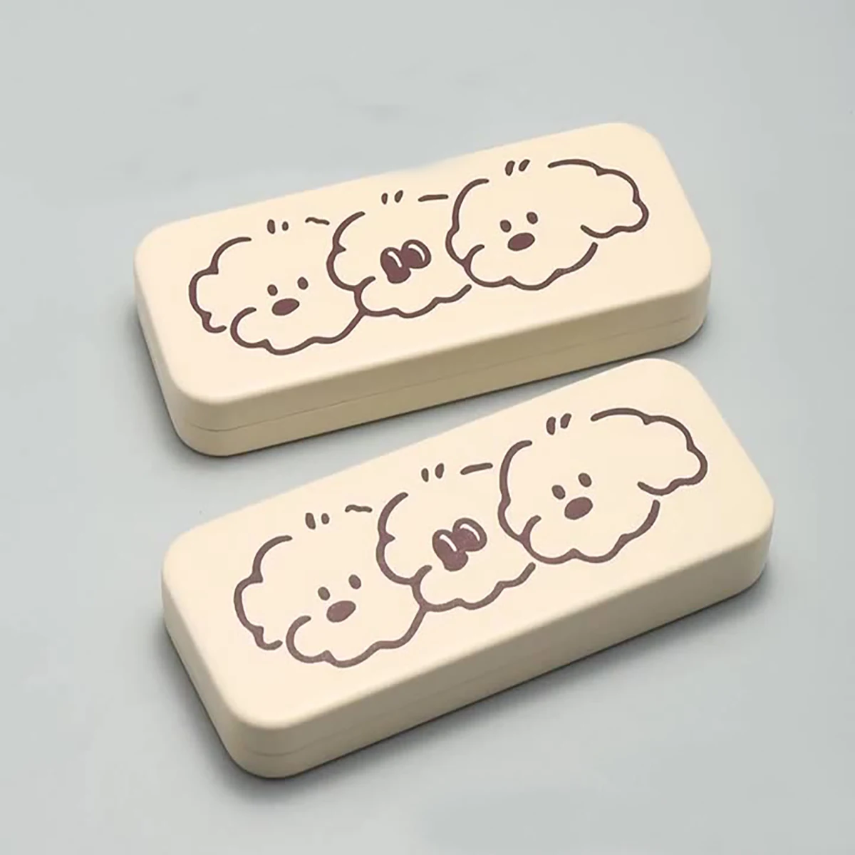 1pc Nette Cartoon Welpen Brillen Fall Tragbare Tier Muster Hard Shell Box für Sonnenbrille Lesebrille Brillen Zubehör