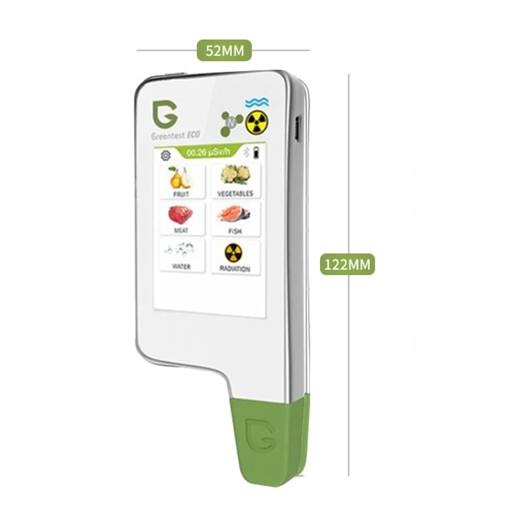 Greentest-probador de nitrato ECO6, Detector de seguridad alimentaria portátil para verduras, peces, agua, detección de nitrato de radiación, enchufe de la UE