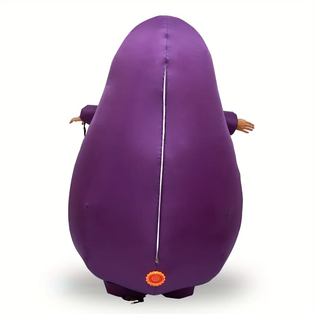Inflatable Halloween Party Eggplant Cartoon Mascot Costume Prop Funny Suit for Parties And Events  For Adults(4'11"-6'3")