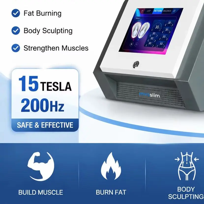 Professional EMS Body Sculpt Machine MYOslim Muscle Building Fat Burning Weight Loss RF Body Shaping Slimming Equipment