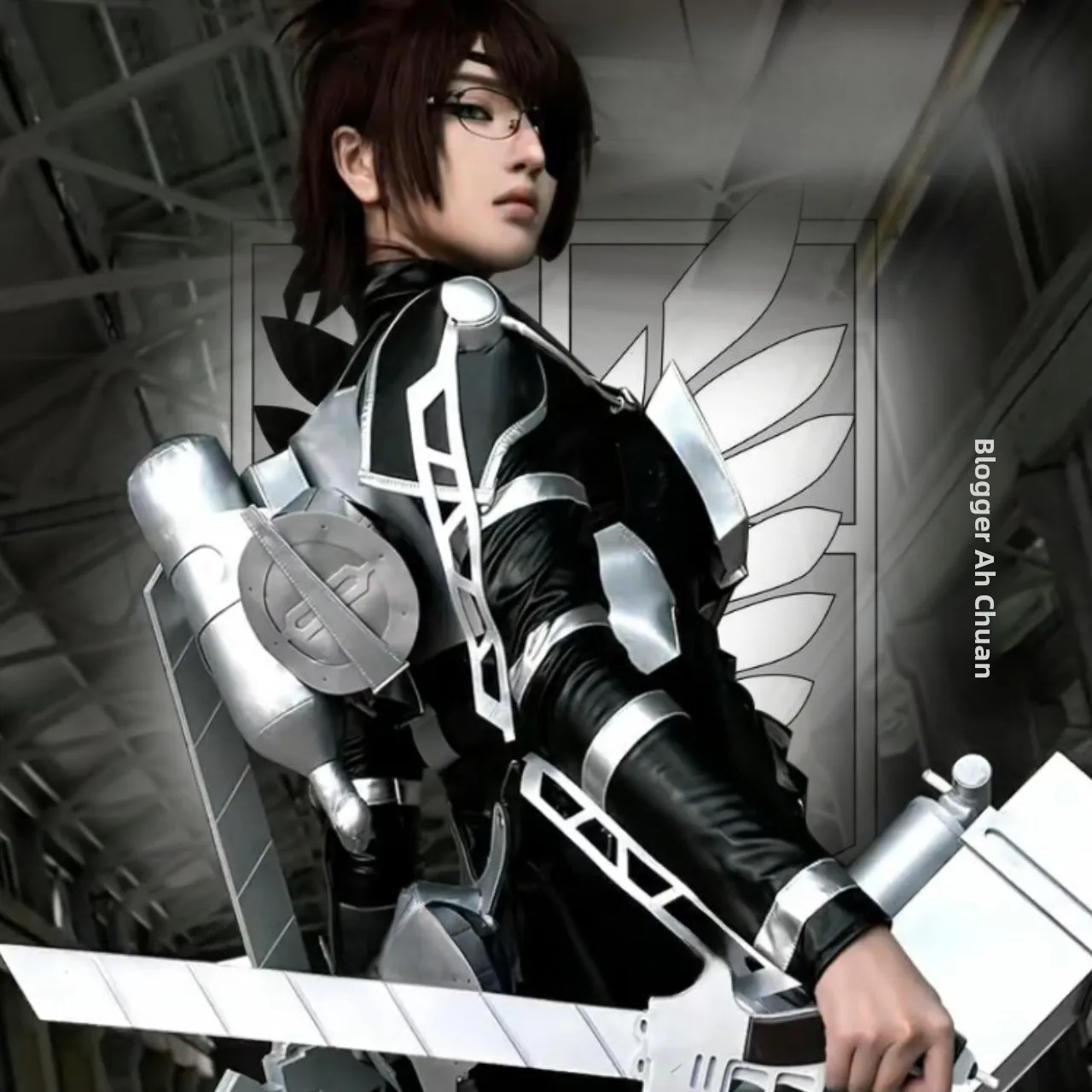 進撃の巨人-最終章-コスプレ衣装-フルセット-レザーユニフォーム-三つ目のレイヴン-アレンコスチューム-4歳以上向け