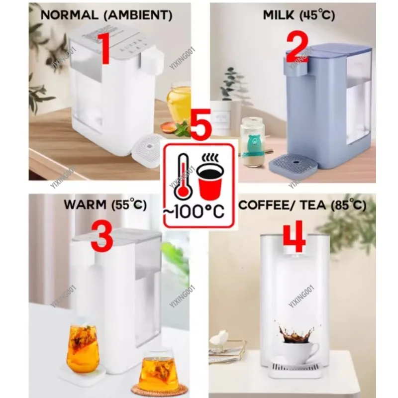 3L Instant Hot Water Dispenser - Smart Compact Desktop Electric Water Heater for Home Use