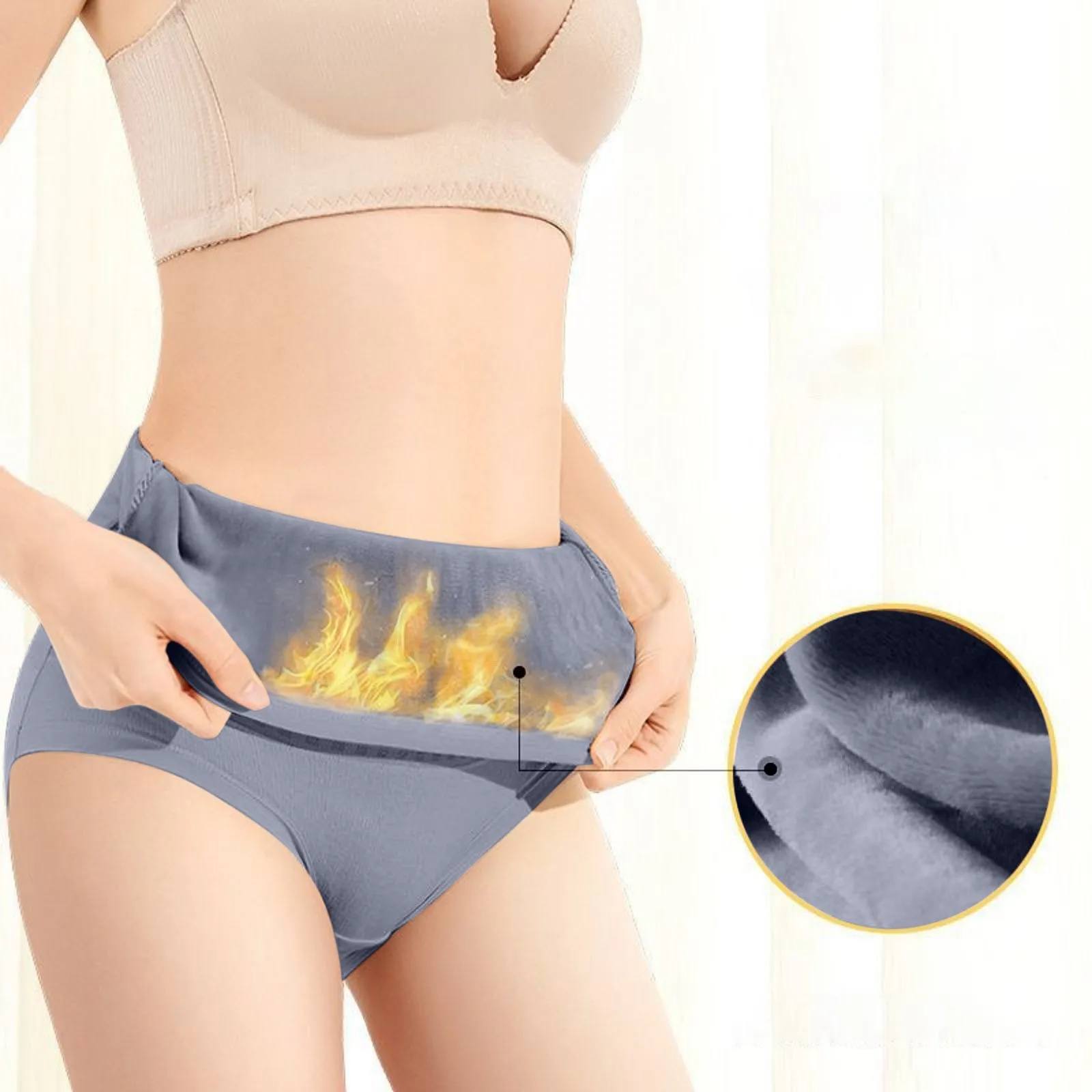 Women's panties Women’s Thickening And Fleecing Thermal Underwear Cotton High Waists ropa interior femenina lenceria para damas