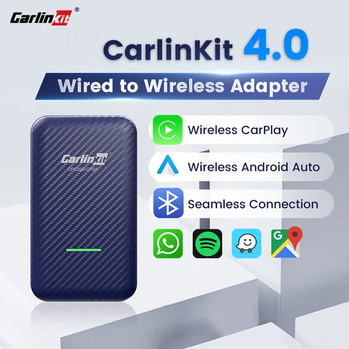 Imagen 1 del producto Carlinkit 4,0 CarPlay inalámbrico Android Auto 2 en 1 adaptador para Vw Kia Audi Mercedes Nissan Toyota Skoda Mazda Havel WiFi BT