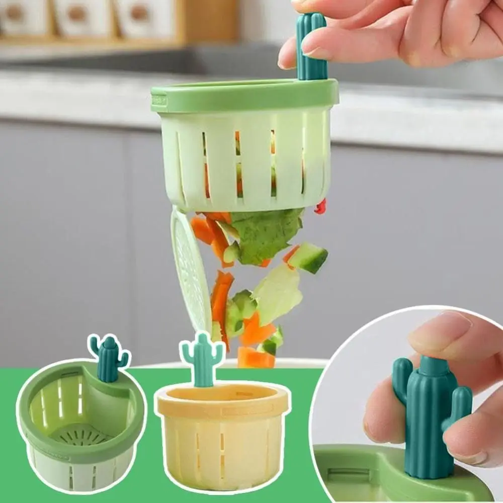 Anti-clogging Cactus Kitchen Sink Drain Strainer Food Waste Catcher Leakage-proof Sink Drain Basket With Washer Easy Cleaning