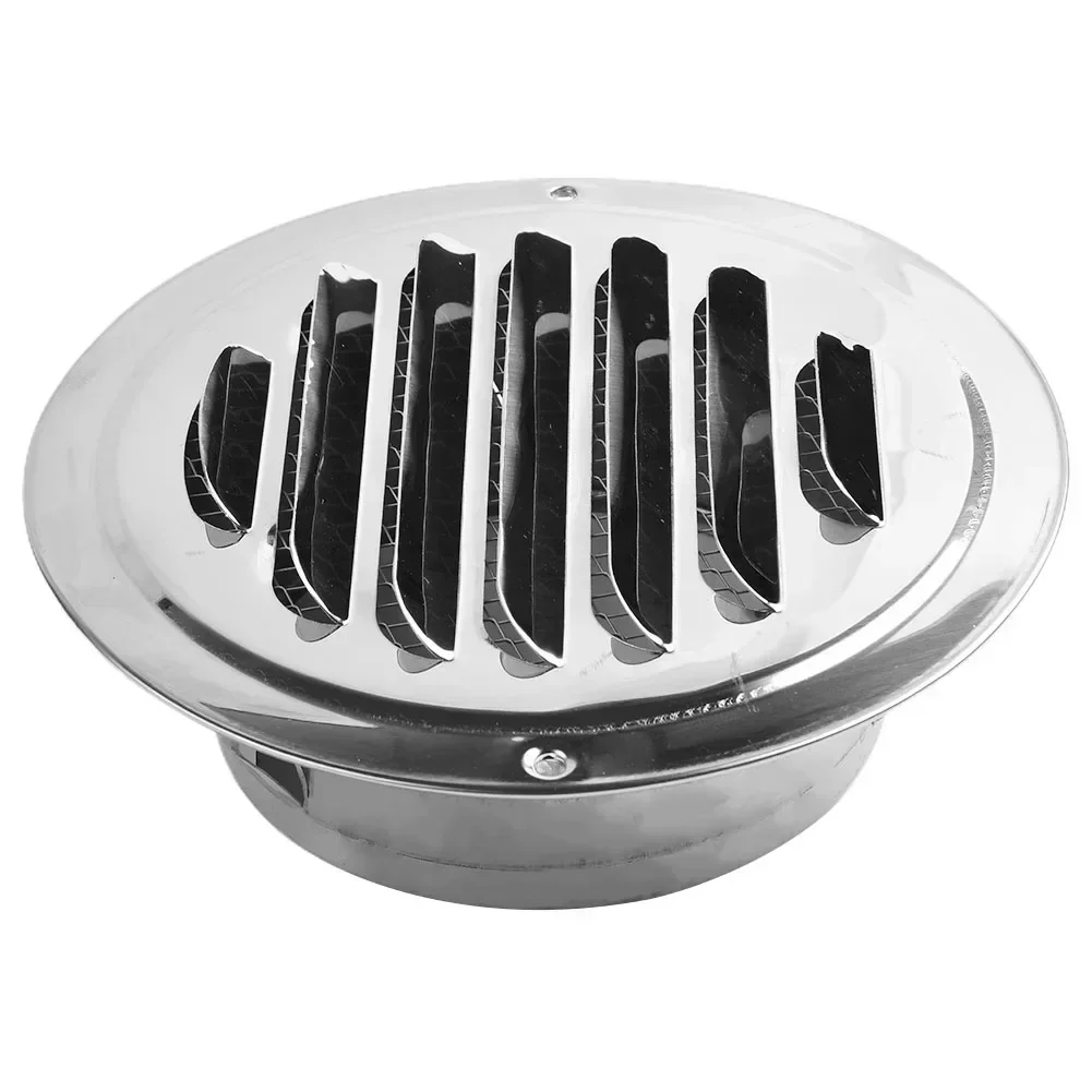 Stainless Steel Vent 80/100mm Exterior Wall Air Vent Grille Round Ducting Ventilation Grilles Air Circulation Vent Kitchen Tools