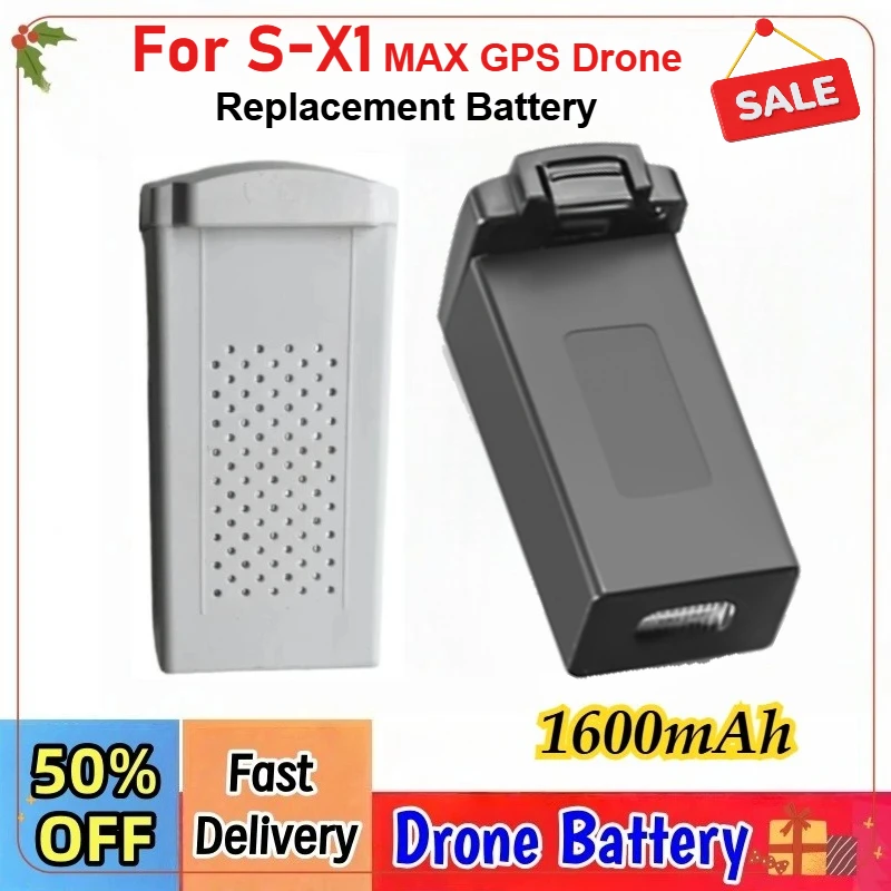 

Newly High-Capacity S-X1 MAX GPS Drone Battery 7.4V 1600mAh for S X1 MAX GPS Drone Parts Rechargeable Battery