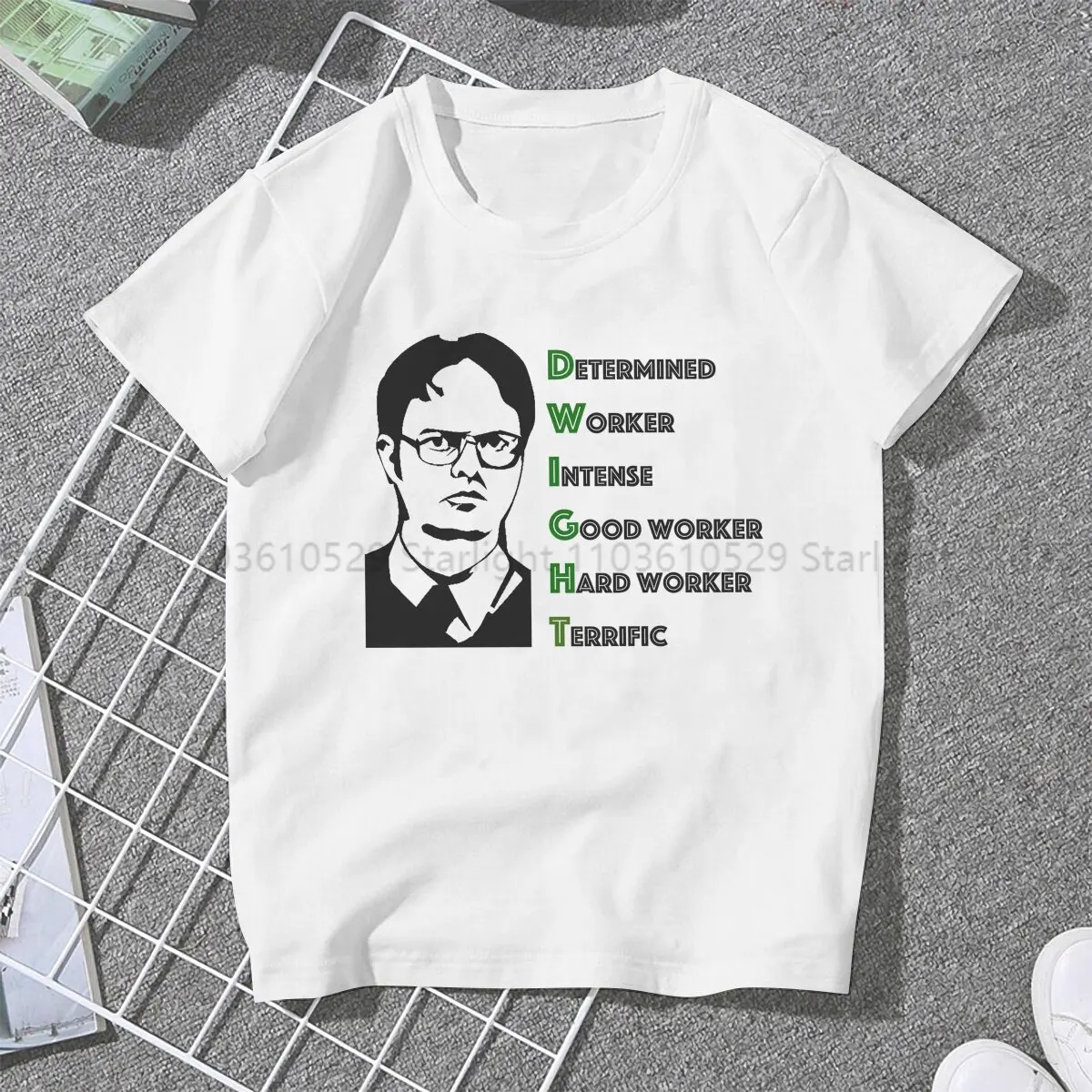 The Office Women T Shirt Dwight Schrute Acronym Female Tops Polyester Graphic Kawaii Y2k Tees Ladies Tshirt