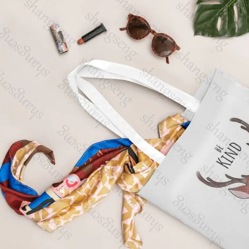 Simpatica borsa tote con animali acquerello, borsa a tracolla alla moda, borsa per la spesa leggera quotidiana borsa pieghevole in tessuto di tela