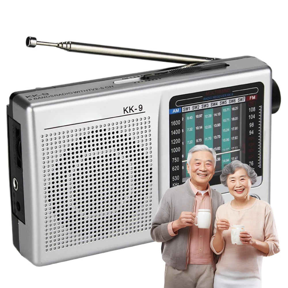 AM/FM/SW Radio Battery Powered Radio Telescopic Antenna Mono Radio with Built-in Speaker Multi-Function for Emergency Use