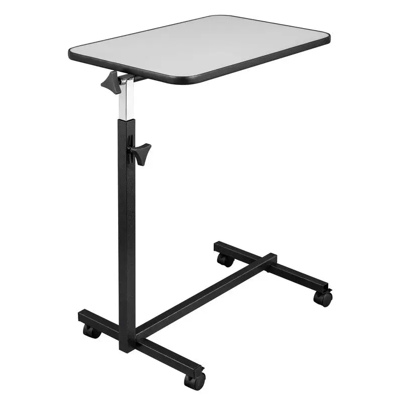 

1 Pcs Computer Desk, Silver-gray MDF with Melamine Laminate, 60*40cm, 4 Wheels (2 with Brakes)