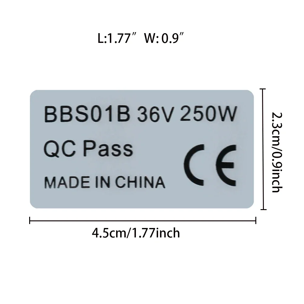 Bicicleta elétrica Conversão Kit, Mid Drive Motor 36V 250WSticker, E-Bike Conversão Kit, Bafang BBS01B, BBS02B, BBSHD, 8pcs, 16pcs