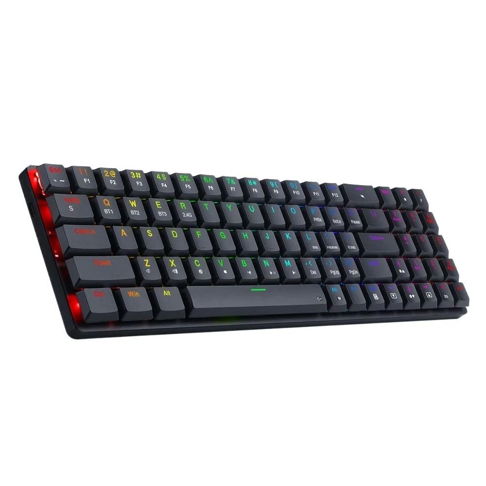 Top Pro K626P-KBS RGB Super slim Mechanical Gaming Keyboard USB Support Bluetooth wireless 2.4G 78 Keys for Compute