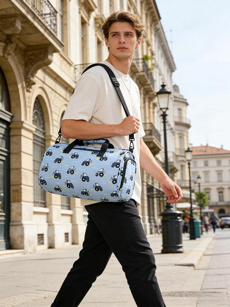 

Универсальная спортивная сумка с автомобильным принтом, регулируемым плечевым ремнем и ручкой для переноски, для спортзала, ежедневных поездок и школы