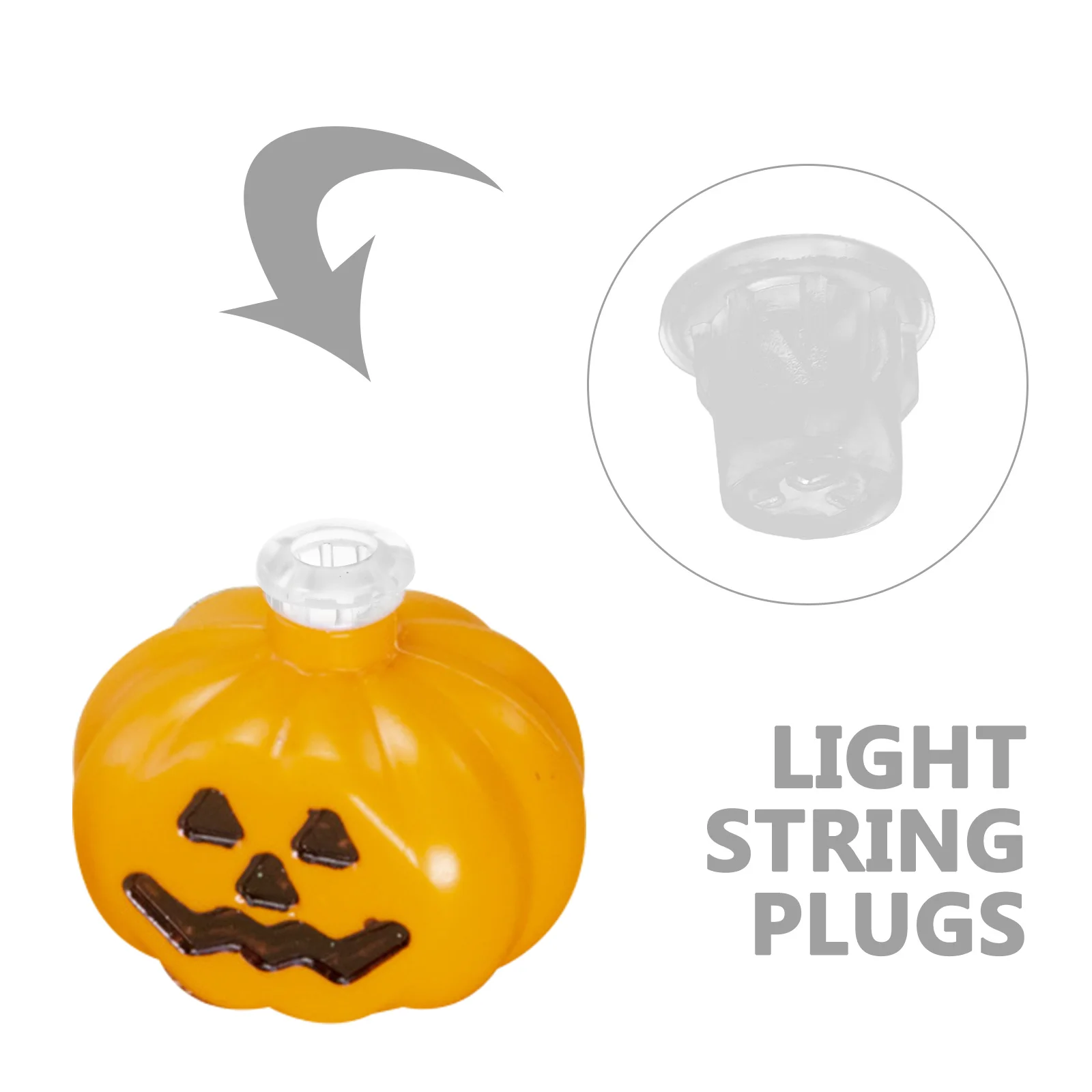 200 قطعة Led الجنية المقابس السلامة للأضواء التثبيت السريع آمن عقد استبدال أجزاء سلسلة مقاطع الضوء مقاطع الضوء البلاستيكية #2