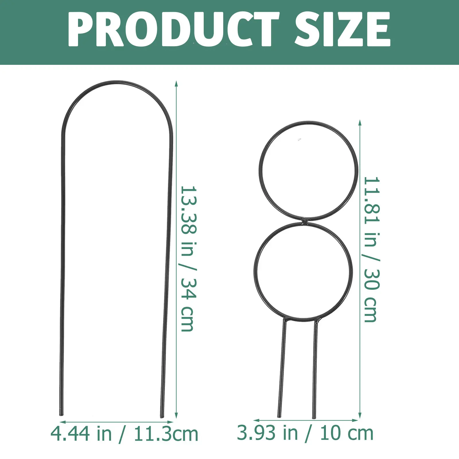 4Pcs Iron Plant Climbing Frame Heavy Duty Garden Trellis for Vines Roses Peas Morning Glories Outdoor Plant Support Rack