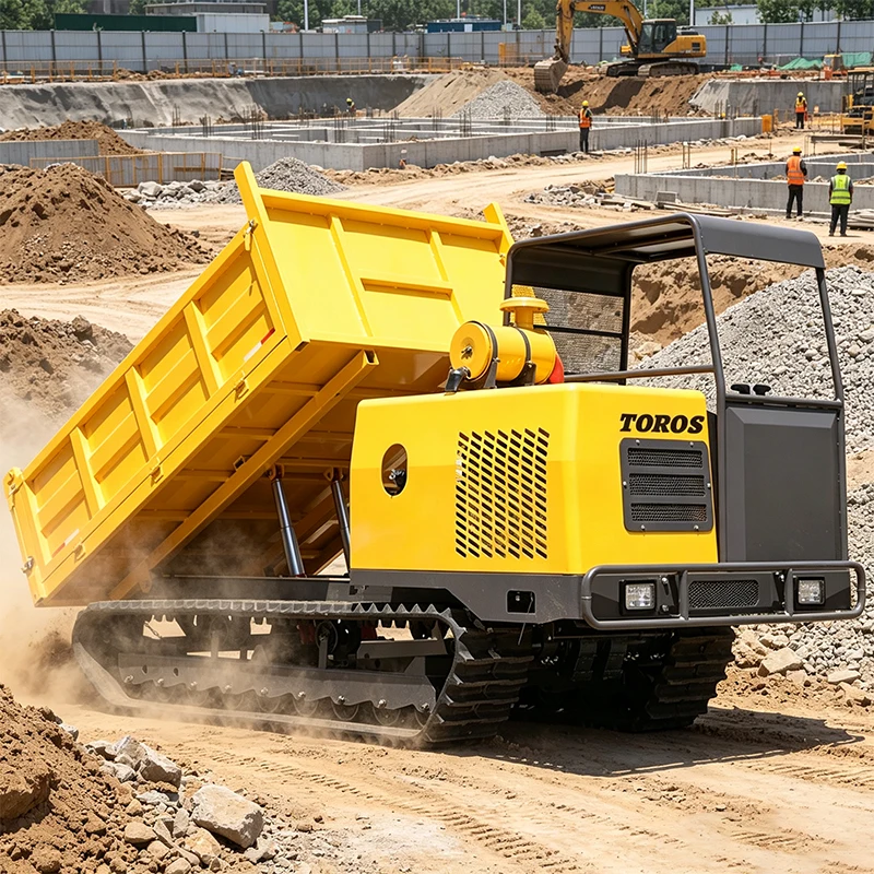 Customized Hydraulic Crawler  Mini Track Dumper Tipper Truck Rubber Tracked  For Farm  Mini Track Dumper