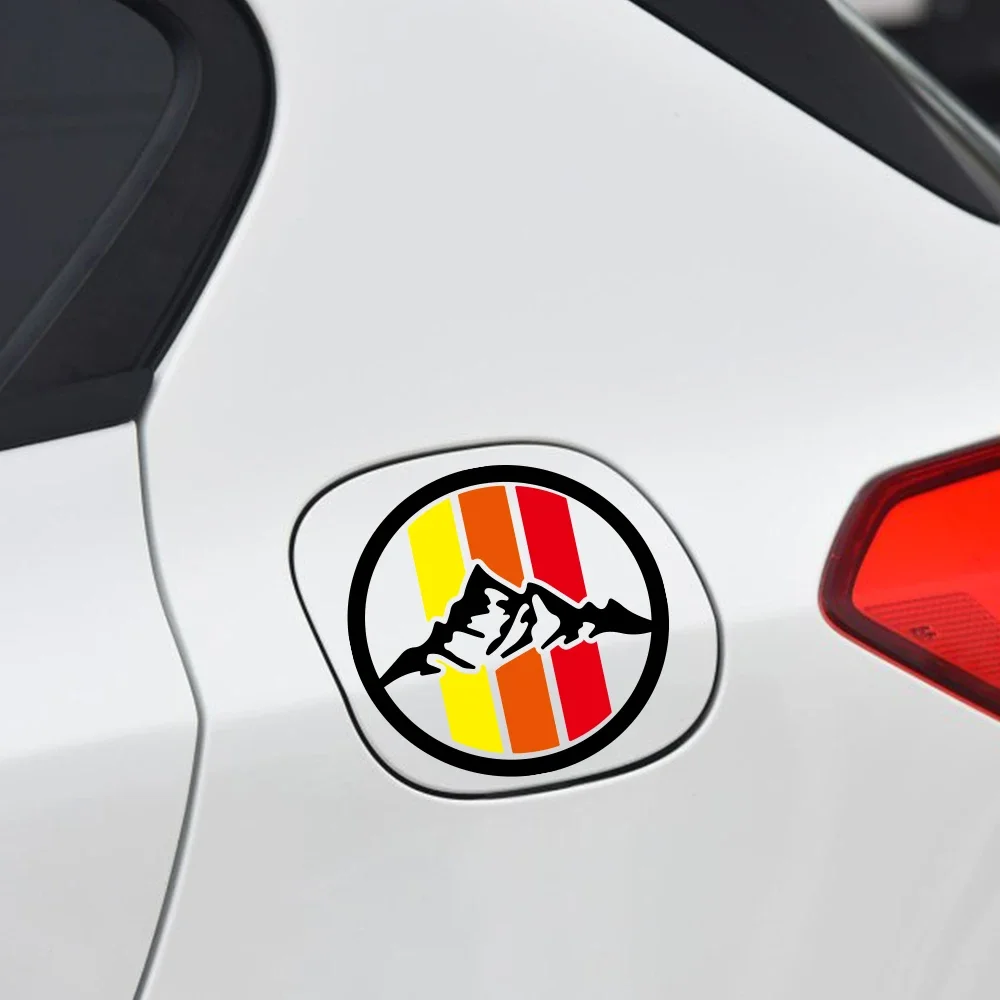 Car Stickers Trio Color Retro Stripes Rainbow Racing Vinyl Decals For 4RUNNER Tacoma Tundra Off Road Mountain Life Decor Sticker