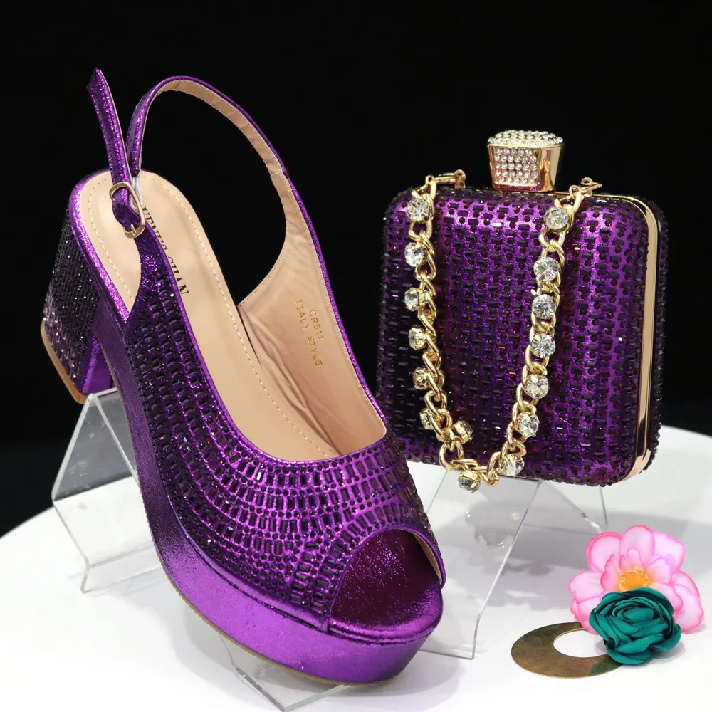 

Doershow Lastest Italian Design Fashion Style Ladies Shoes with Matching Bag Set 2023 Nigerian Shoes and Bag Set HAS1-6