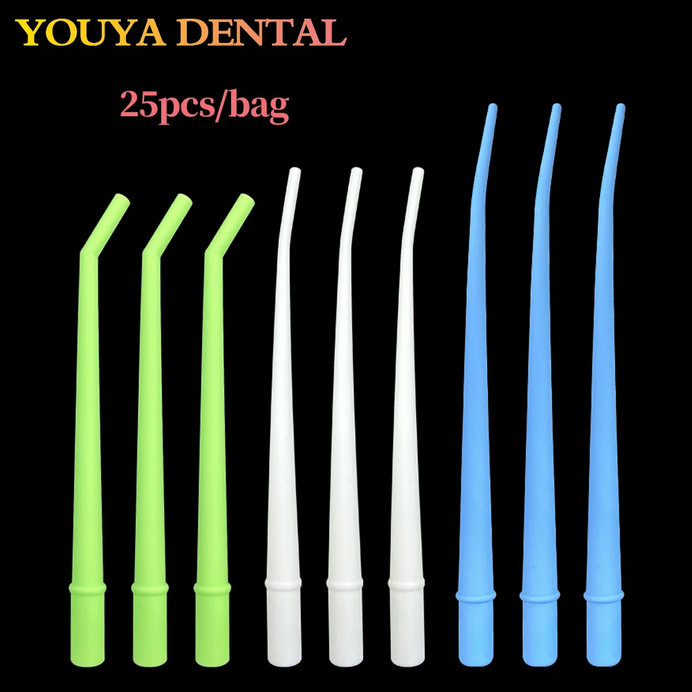 

25pcs Disposable Dental Saliva Ejector Surgical Suction Tips Long Slim Type Dentist Tools Dentistry Clinic Strong Suction Tube