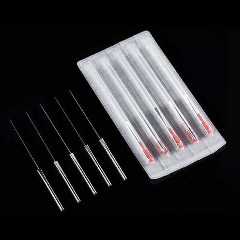 100Pcs/box Super Sharp knife Acupuncture needles with Tube Alloy Flat Handle Sterile Small knife needles Acupotomology