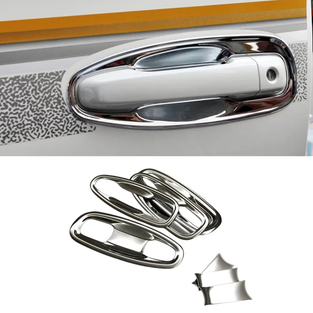 

For Toyota Land cruiser Prado FJ150 150 2010-2016 2017 ABS Chrome Car door Handle bowl insert sticker trim Cover Accessories