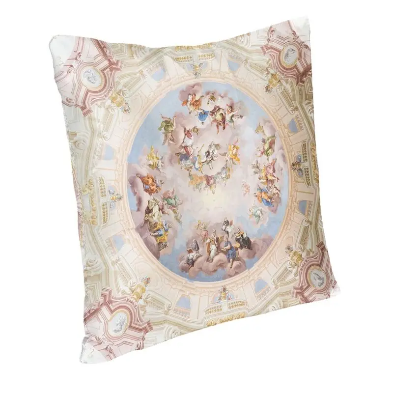 Renaissance Ceiling Art Throw Pillow Case 50*50cm for Living Room Sofa Vintage Gods Angels Fresco Cushion Cover Soft Pillowcover