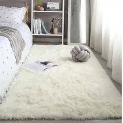 Tapis de chevet doux pour chambre à coucher, grands tapis pour baie vitrée, couverture non ald en polymères moelleux pour enfants, filles et garçons, chambre de bébé