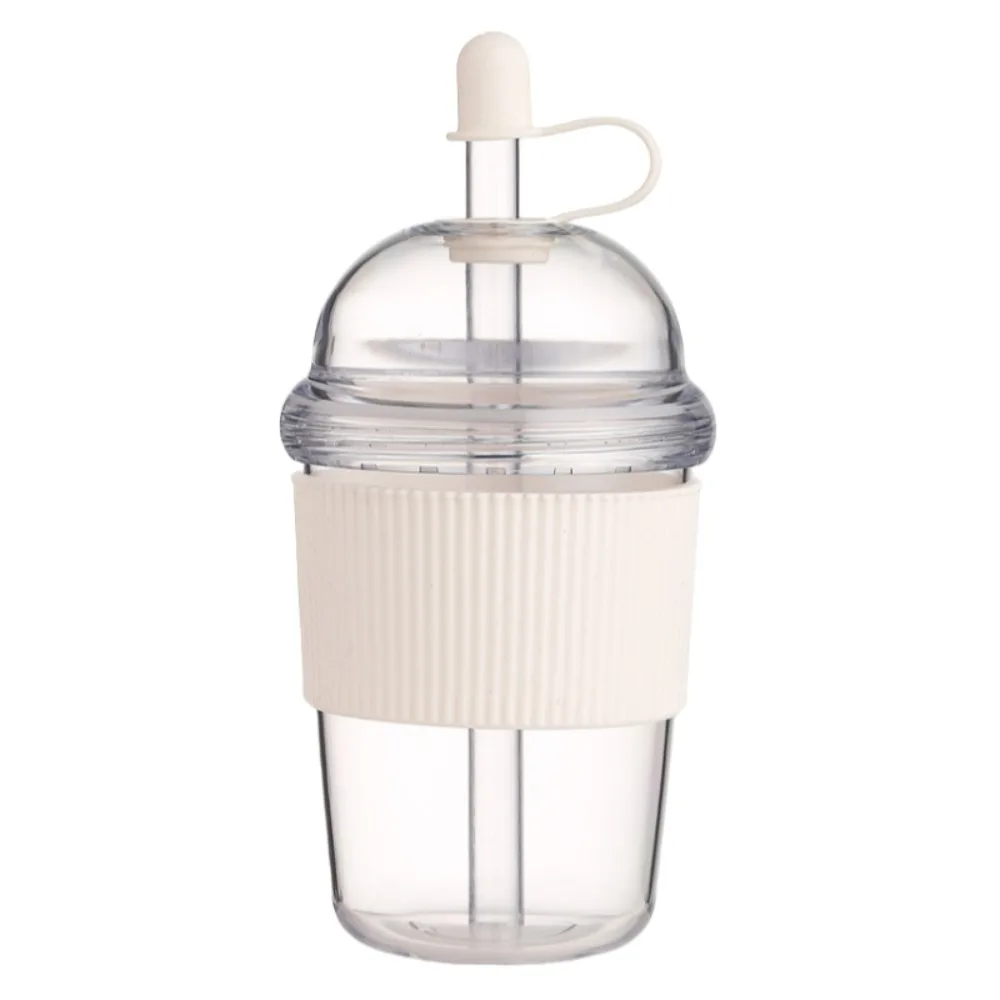 

Smoothie Cup with Lid and Straw Clear Tumbler Transparent Large Capacity Suction Cup Korean Ins 530ML Water Bottle Kids